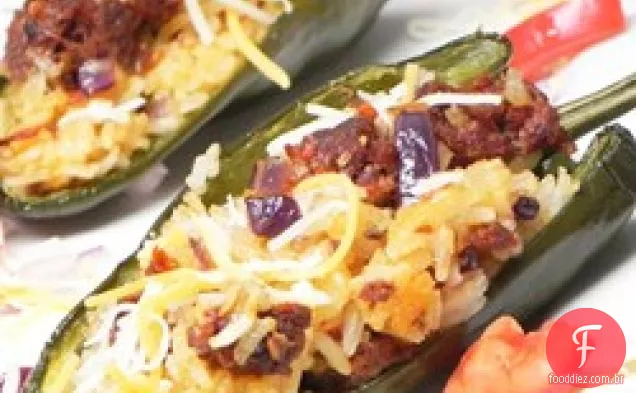 Chouriço Recheado Pimentos Poblano