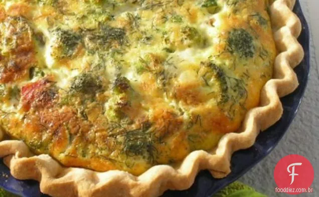 Torta De Ovo De Brócolis E Presunto