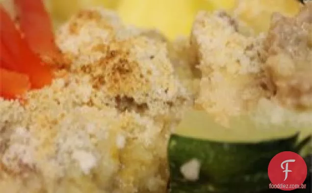 Abobrinha Recheada Com Carne Cremosa