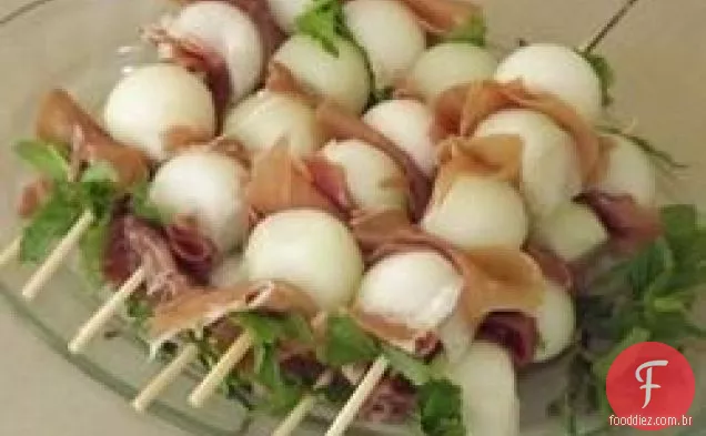 Prosciutto Embrulhado Bolas De Melão