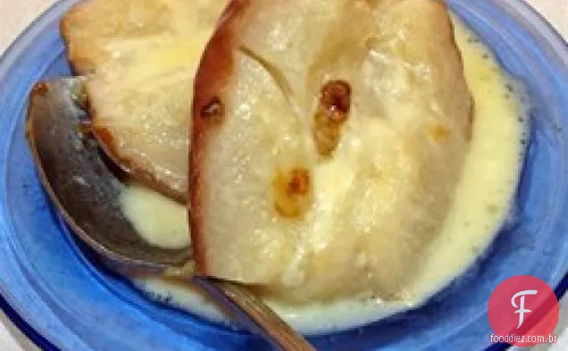 Peras Assadas Cremosas