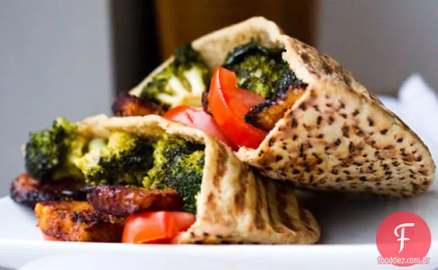 Smoky Maple Broccoli Tempeh Pita