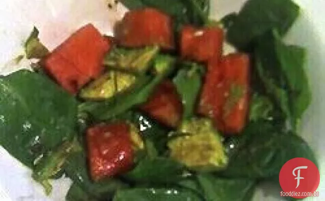 Abacate Melancia Espinafre Salada