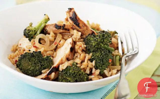 Brócolis e frango Arroz Frito