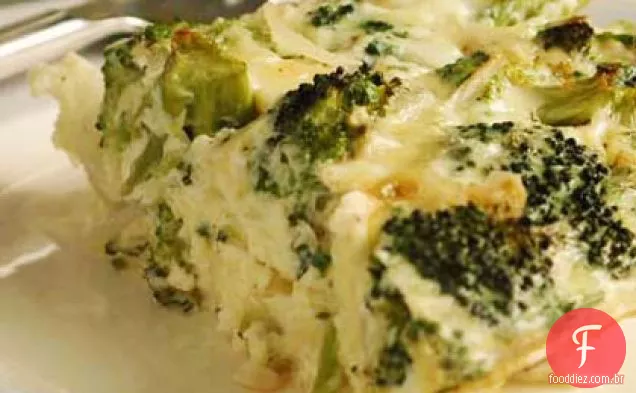 Brócolis Crustless e Quiche de queijo