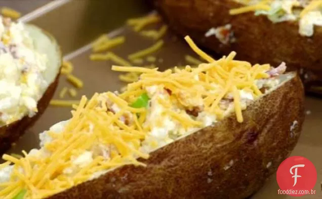 Cheddar e Bacon duas vezes batatas assadas