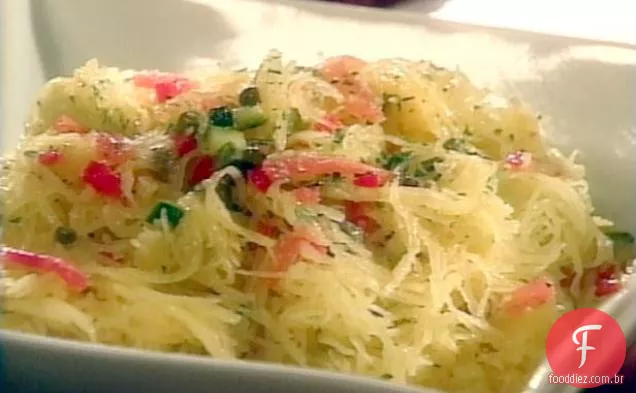 Spaghetti Squash com limão e alcaparras