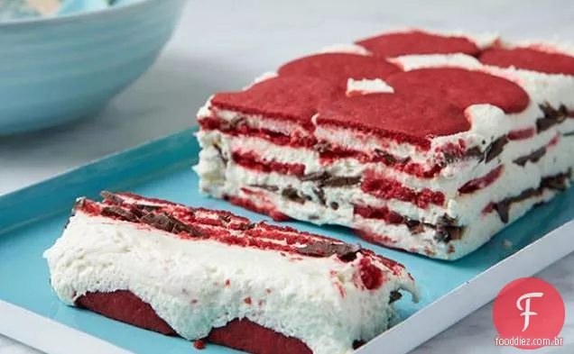 Bolo De Caixa De Gelo De Veludo Vermelho