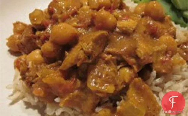 Grão de bico e Frango Curry