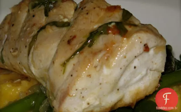Garoupa assada em panela da Diva doméstica com vinho branco e estragão