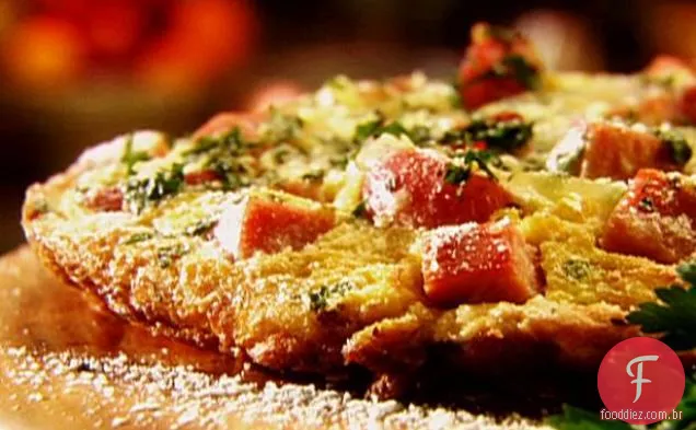 Presunto defumado, Gruyere e fritada de cebola caramelizada