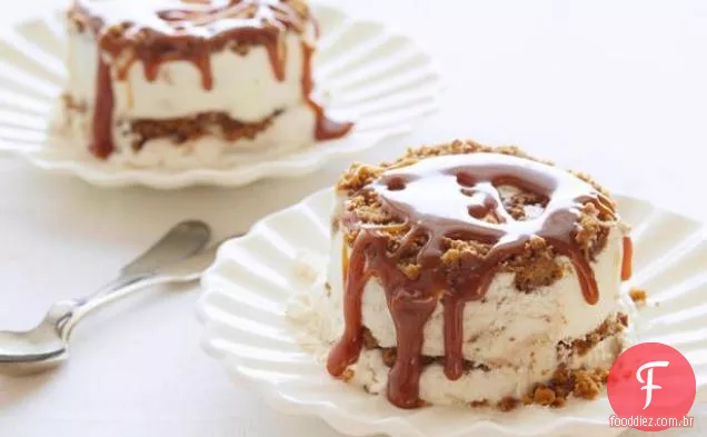 Biscoitos semi-freddo e creme com Caramelo Salgado