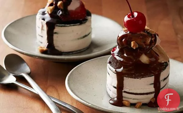 Mini Banana Split Icebox Cakes