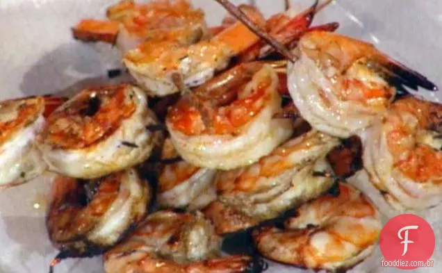 Shish Kebabs de camarão-Spiedini di Scampi