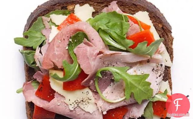 Tartine de presunto e queijo