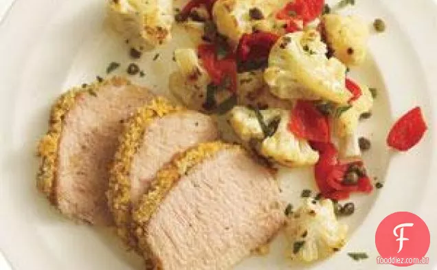 Lombo De Porco Com Couve-Flor Salteada E Alcaparras