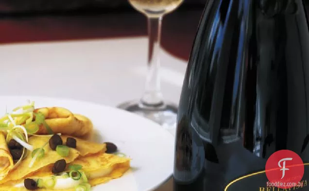 Milho Crespelle com Mascarpone e alcaparras