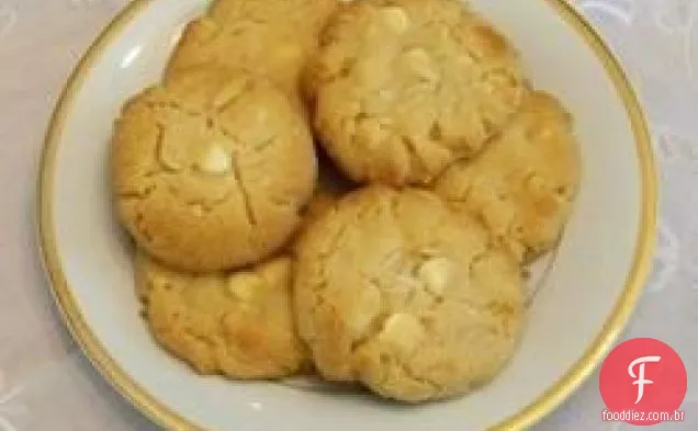 Biscoitos De Macadâmia De Coco Com Chocolate Branco