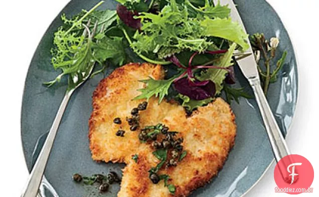 Schnitzel De Frango Revestido Com Panko