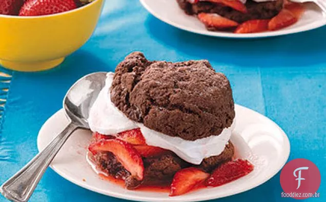 Chocolate Morango Shortcakes