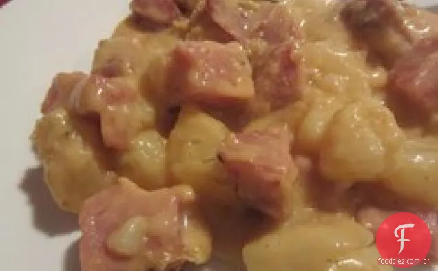 Sobras de caçarola de presunto-n - Batata