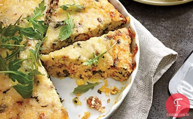 Salsicha e grãos Quiche
