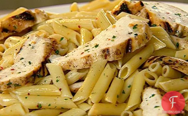 Macarrão de limão fácil com frango