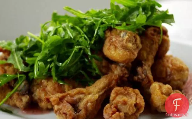 Frango crocante com molho picante de Cranberry de Pêra