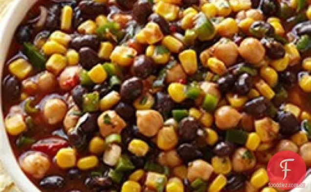 Salsa de milho e feijão confete com Jalapeno