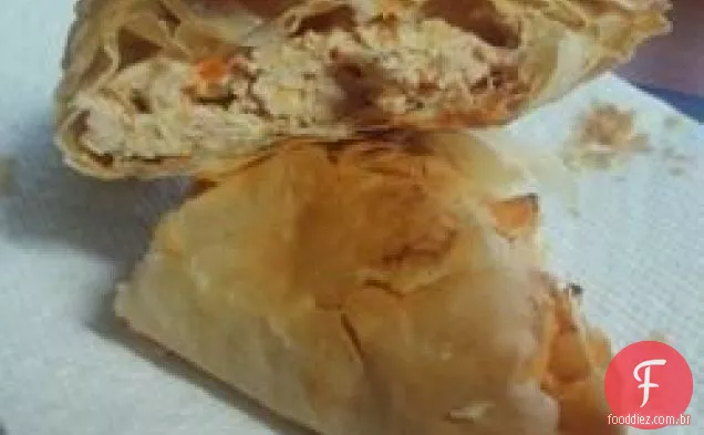 Buffalo Chicken Phyllo Wraps