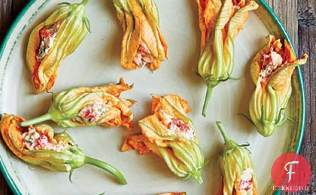 Pimiento Cheese-Stuffed Squash Blossoms