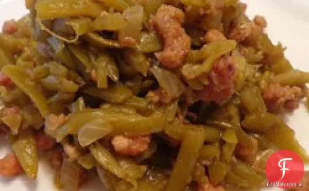 Feijão verde picante e doce