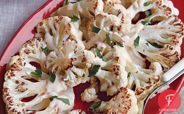 Couve-flor assada com molho Mornay