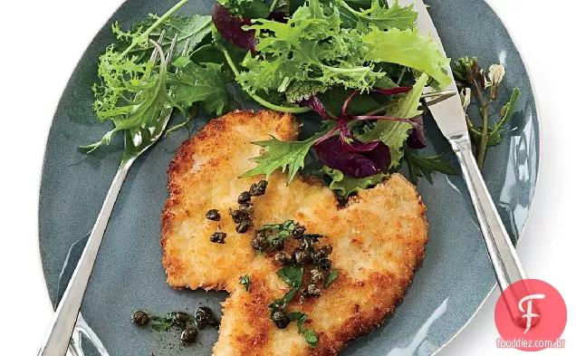 Schnitzel De Frango Revestido Com Panko