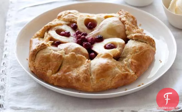 Pera e Cranberry Crostata