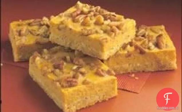 Barras De Cheesecake De Abóbora