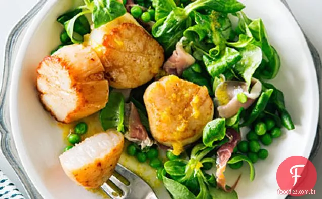 Salada de Vieira, Prosciutto e Mâche