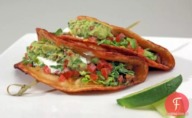 Tacos de tortilha de milho com peru moído