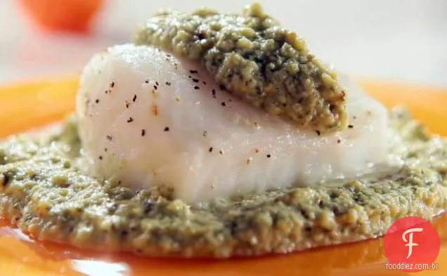 Robalo com Pesto De Alcachofra