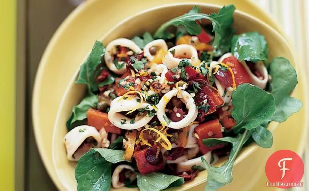 Salada de Calamari ao estilo Provençal com Gremolata