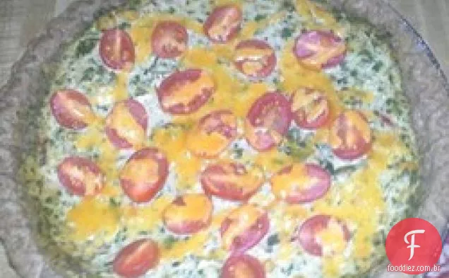 Quiche de espinafre e acelga vermelha