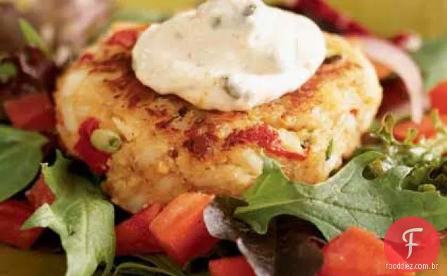 Bolos de caranguejo com Remoulade