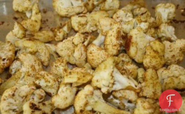 Couve-Flor Curried Assado Forno Simples