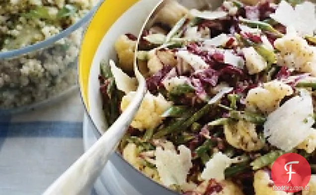 Radicchio Slaw Com Feijão Verde E Couve-Flor
