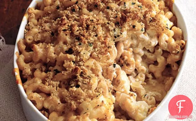 Macarrão com queijo com couve-flor