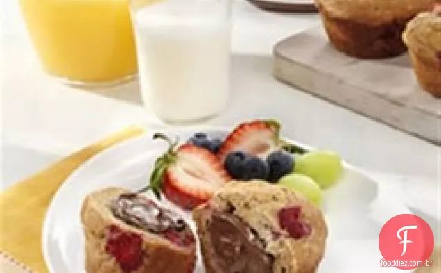 Muffins de café da manhã cobertos com NUTELLA®