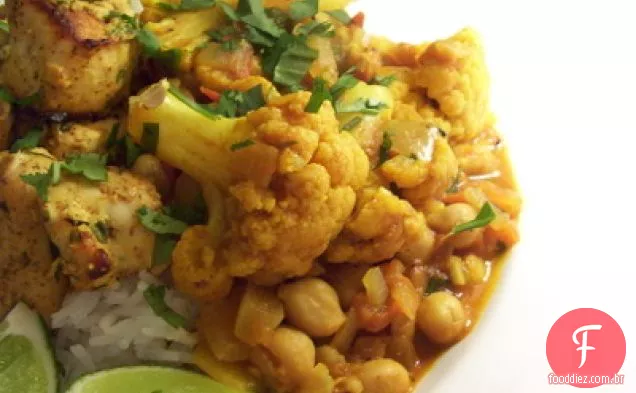 Couve-Flor Com Grão De Bico E Tomate