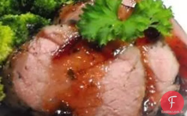 Rápido Saboroso Cranberry Vitrificado Lombo De Porco Assado