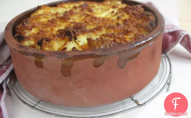 Couve-flor-bacon gratinado