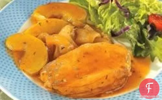 Golden Mushroom Pork & Maçãs